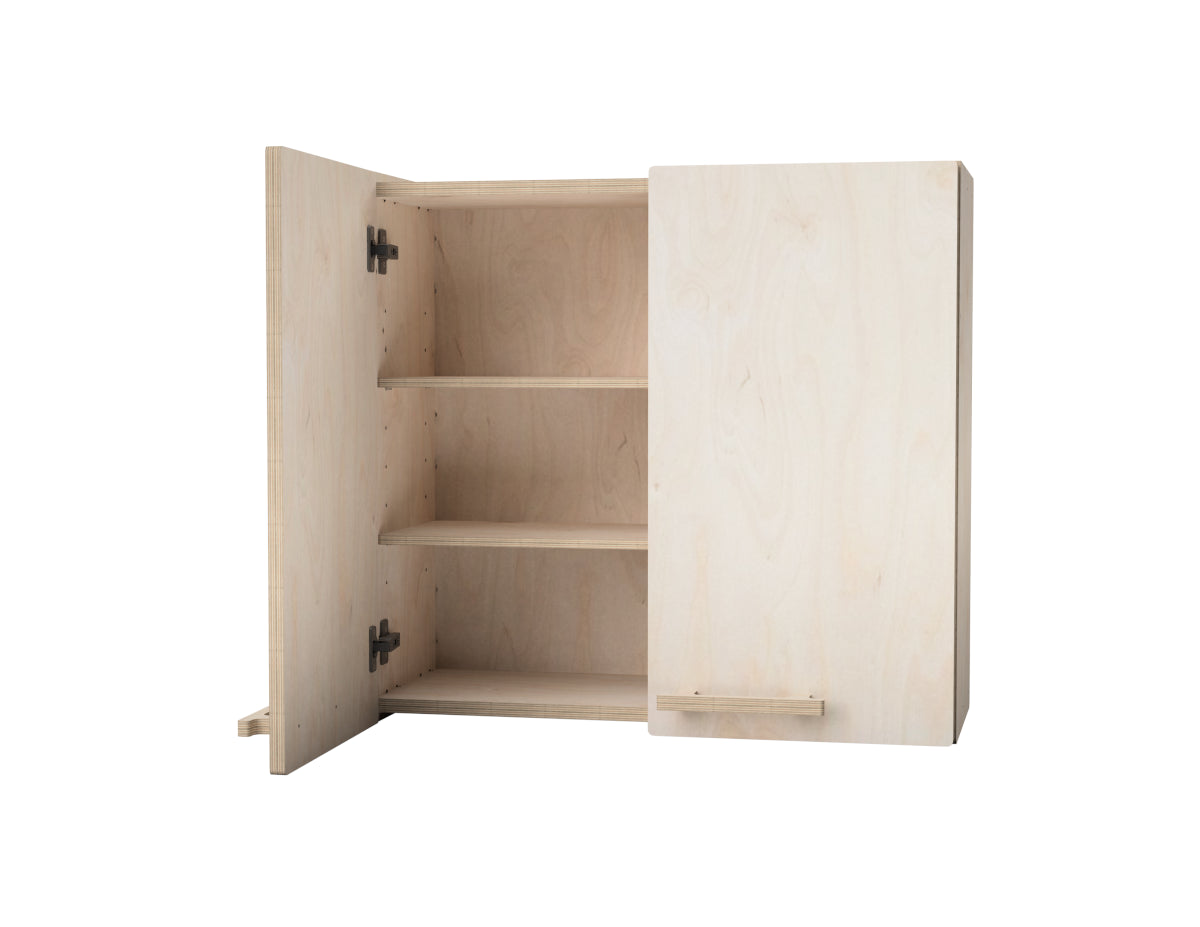 Rendered 3D view of Ultimate Workshop Cabinet DXF File Bundle showing modular cabinet design for CNC woodworking projects