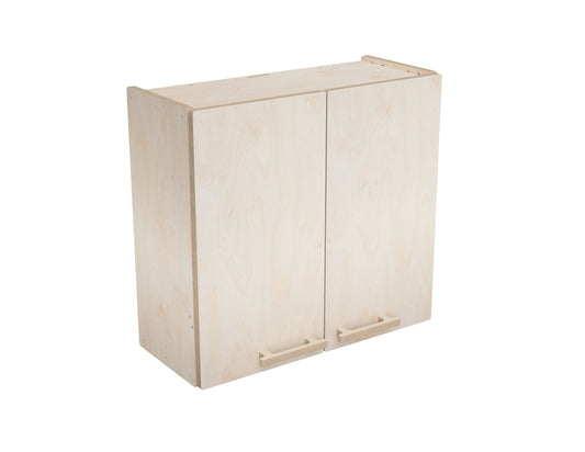 Rendered image of Double Workshop Wall Cabinet CNC design DXF file for DIY workshop storage solution