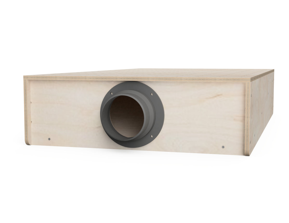 Detailed DXF drawing of downdraft sanding box for CNC router