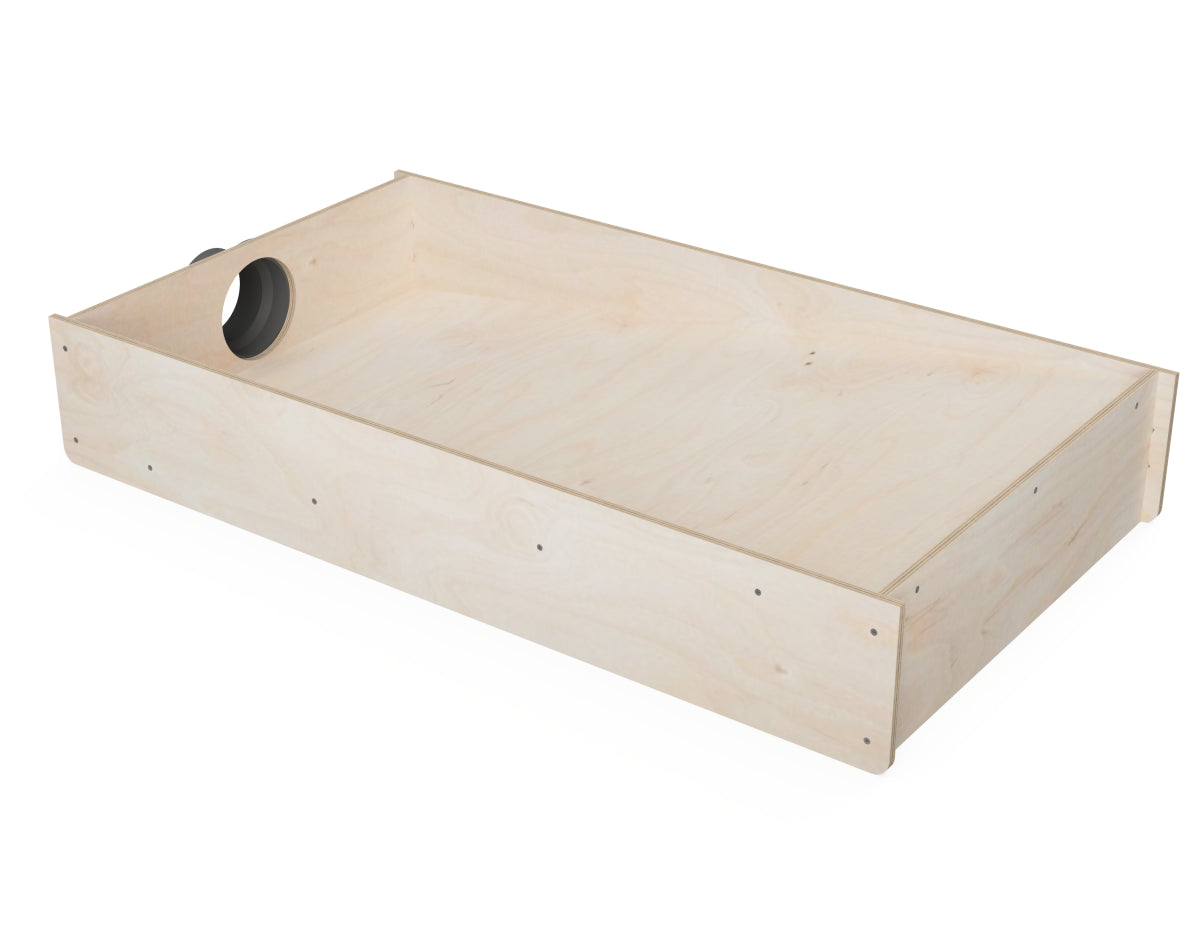 Rendered view of downdraft sanding box layout from DXF file