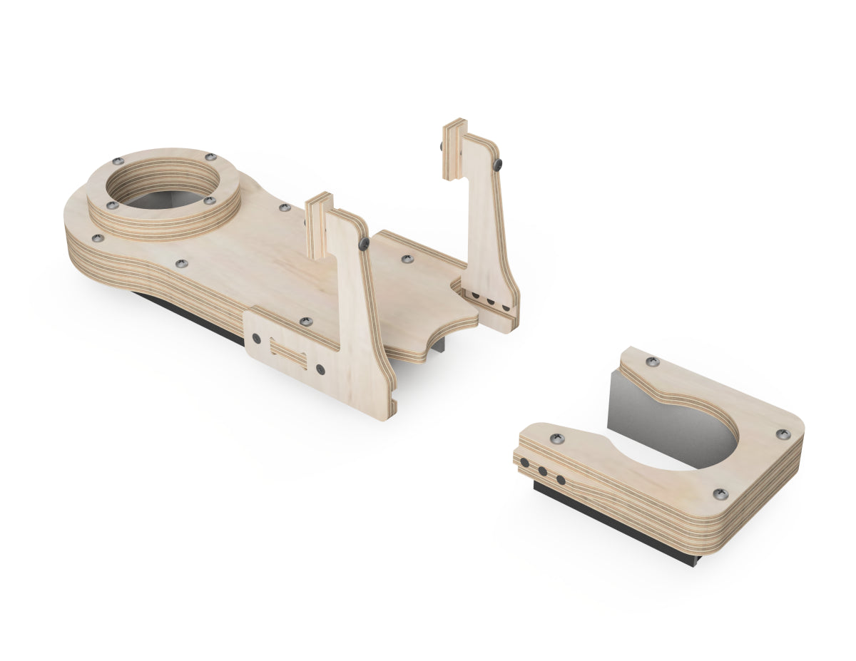 Dust Shoe - DXF file rendered from angled view for CNC cutting