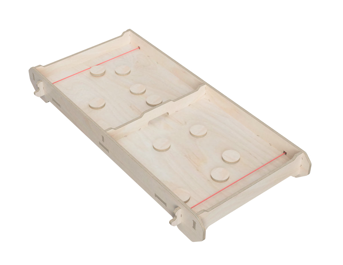 Fastrack game DXF file DXF file rendered from angled view for CNC cutting