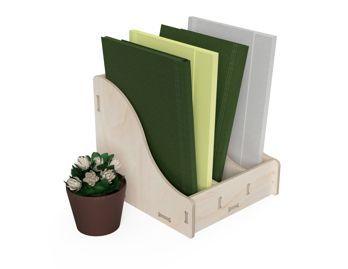 File Organizer "Waves" CNC DXF file design overview