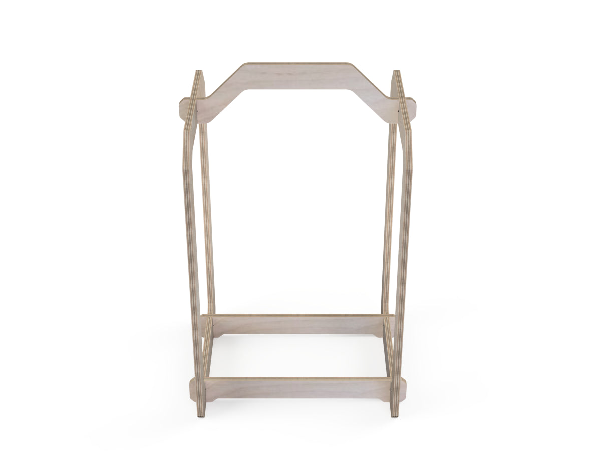 Firewood basket DXF file CNC-ready design showing joints and assembly features