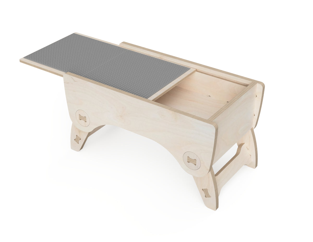 Foldable LEGO Table DXF file DXF file rendered from angled view for CNC cutting