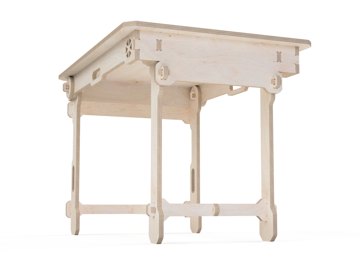 Detailed DXF drawing of foldable table dxf file for CNC router