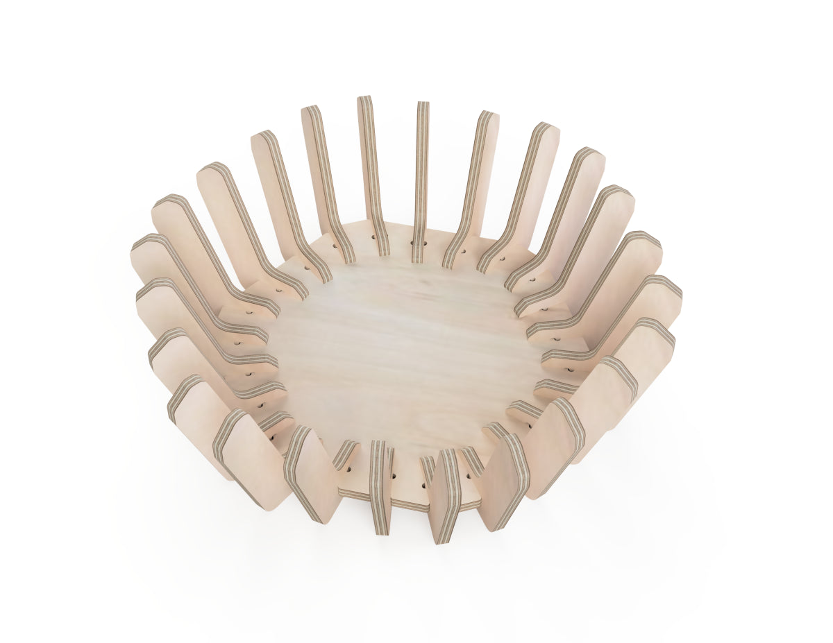 Detailed DXF drawing of fruit basket free dxf file for CNC router