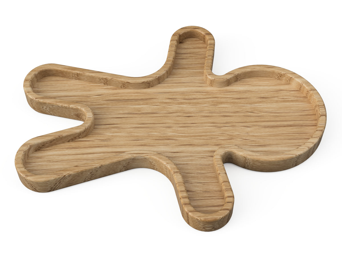 Gingerbread Man Snack Tray CNC-ready design showing joints and assembly features