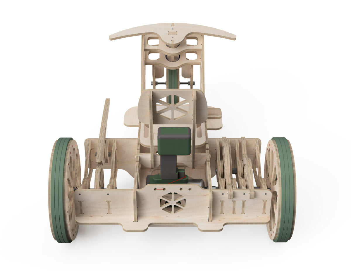 Go-Kart - DXF file rendered from angled view for CNC cutting