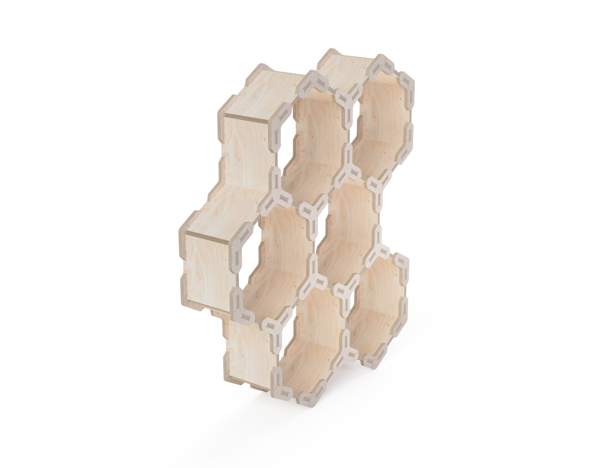 Detailed DXF drawing of honeycomb shelf dxf file for CNC router