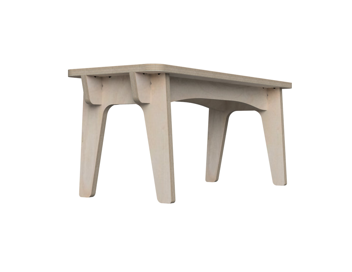 Rendered view of kids bench dxf file layout from DXF file