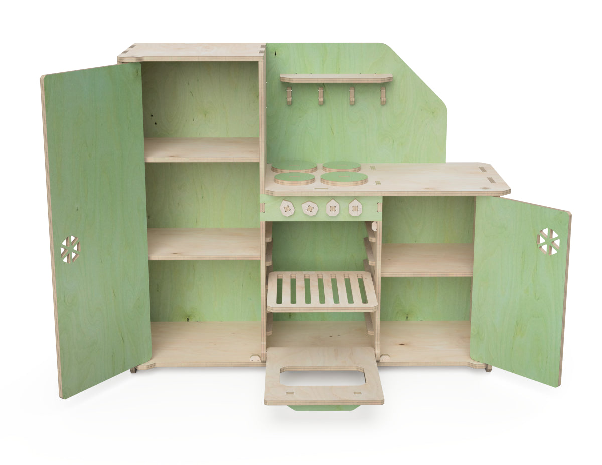 Kids kitchen set DXF file CNC DXF file design overview