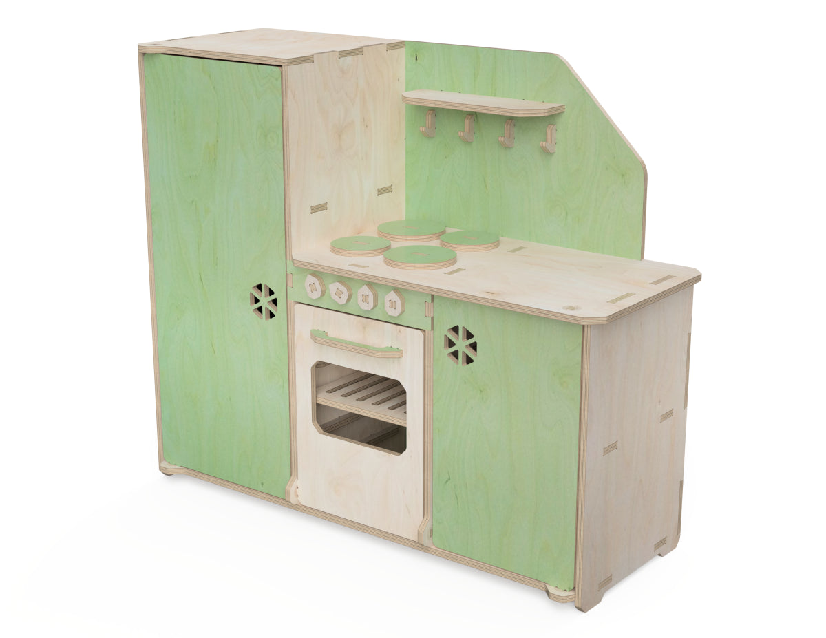 Rendered view of kids kitchen set dxf file layout from DXF file