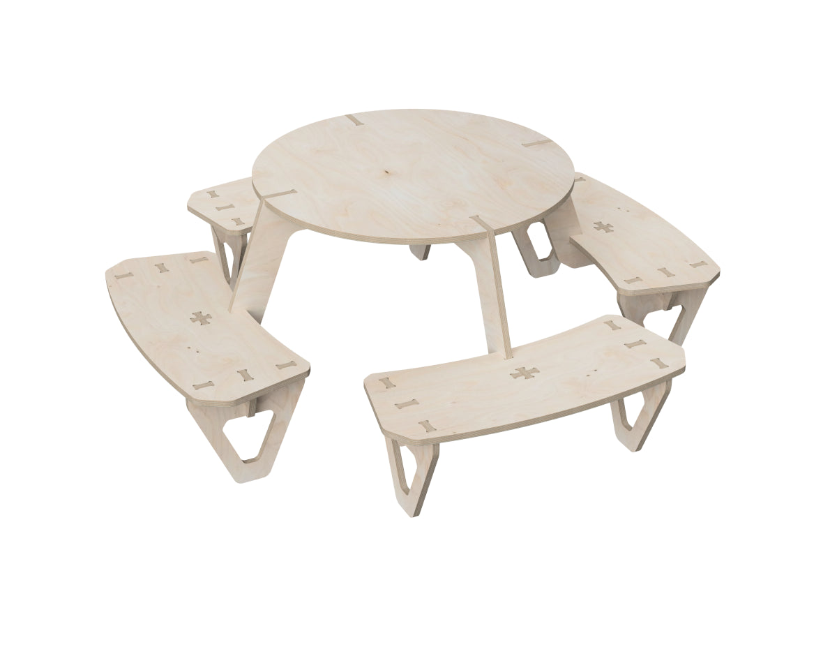 Kids Play Table CNC-ready design showing joints and assembly features