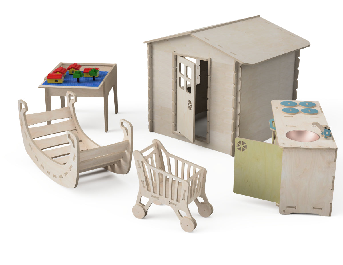Kids Playroom Pack - DXF File Bundle CNC DXF file design overview