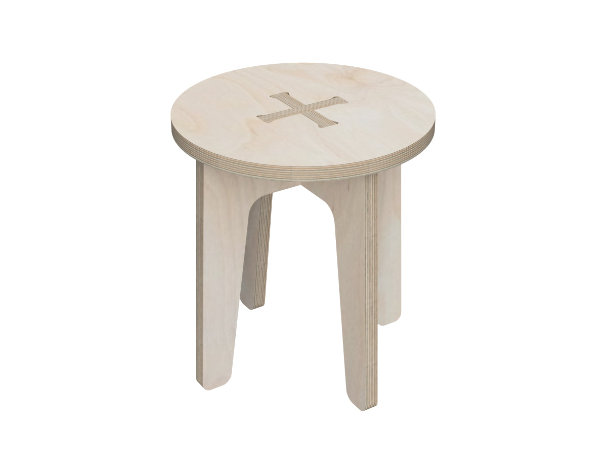 Kids Stool (Round) DXF file CNC DXF file design overview