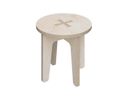 Kids Stool (Round) DXF file CNC DXF file design overview