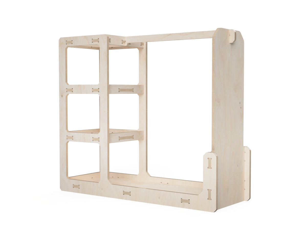 Kids Wardrobe DXF file CNC-ready design showing joints and assembly features