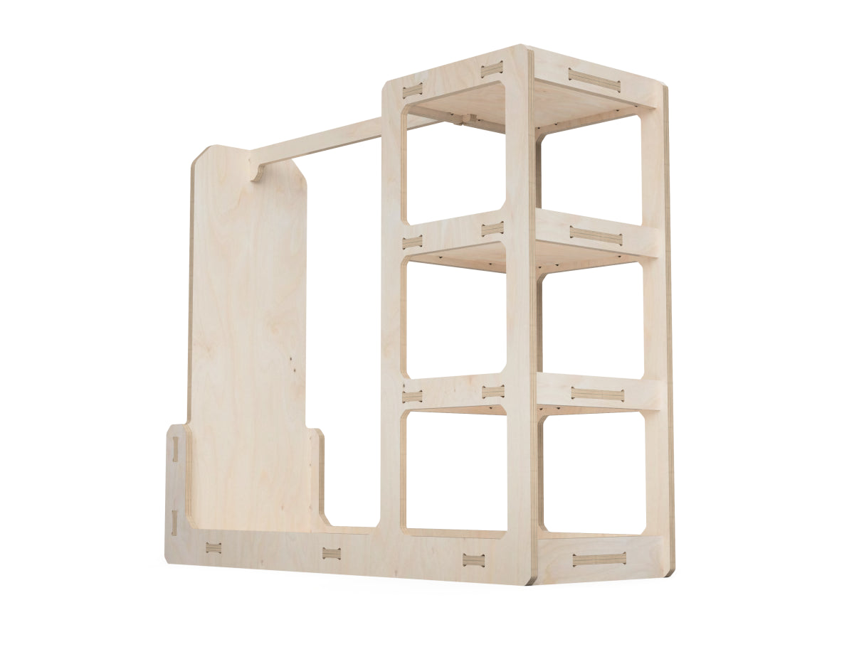 Kids Wardrobe DXF file CNC-ready design showing joints and assembly features