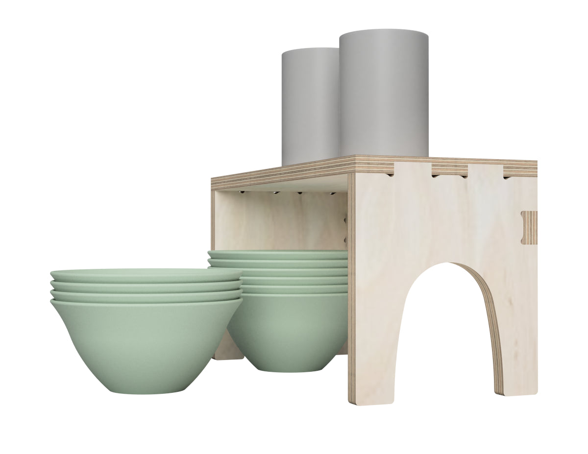 Kitchen Shelf Insert - Arches CNC-ready design showing joints and assembly features