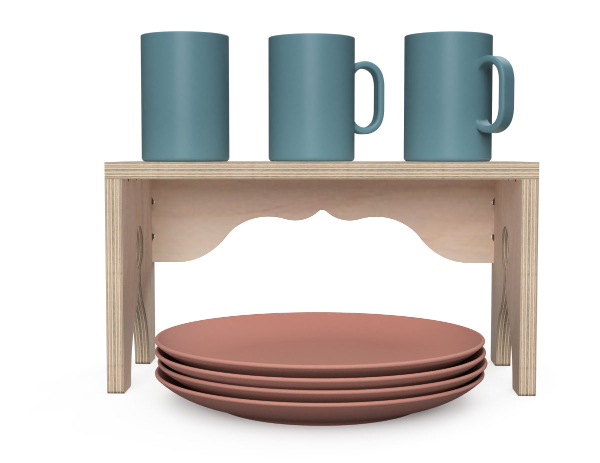 Kitchen Shelf Insert - Gothic CNC-ready design showing joints and assembly features