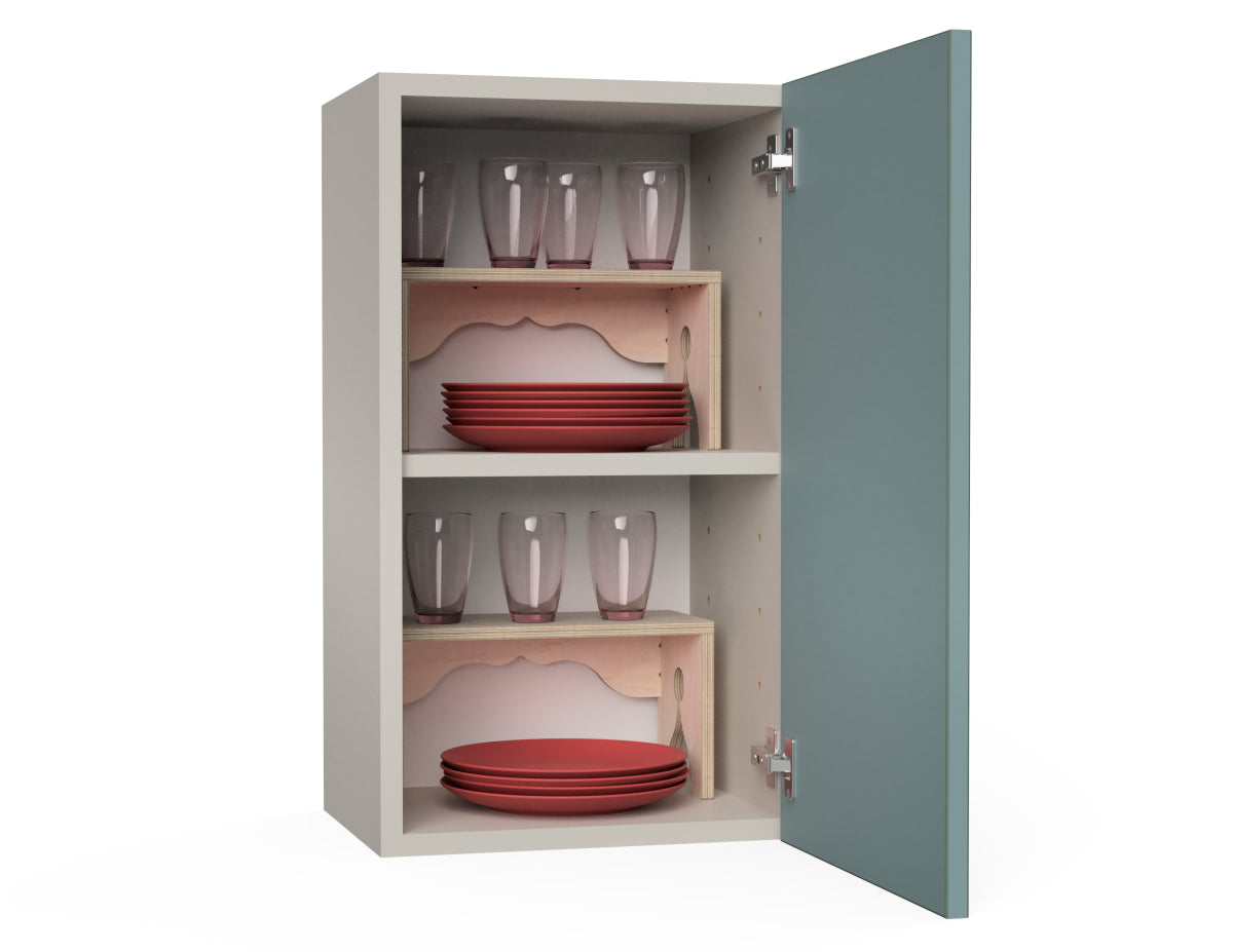 Kitchen Shelf Insert - Gothic DXF file rendered from angled view for CNC cutting