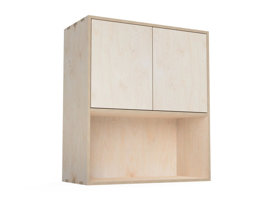 Kitchen Wall Cabinet - Double Open Shelf (Inset Door Cabinets) CNC DXF file design overview