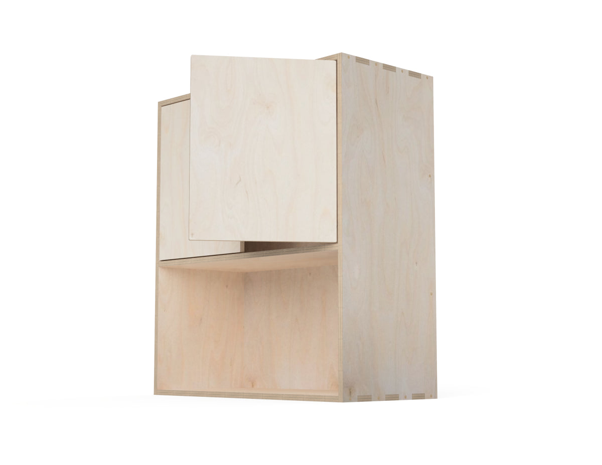 Kitchen Wall Cabinet - Double Open Shelf (Inset Door Cabinets) CNC DXF file design overview