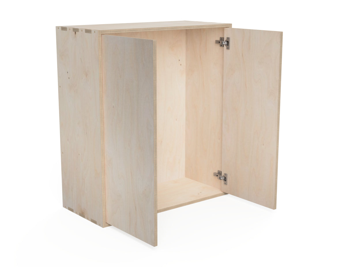 Kitchen Wall Cabinet - Simple (Inset Door Cabinets) CNC-ready design showing joints and assembly features
