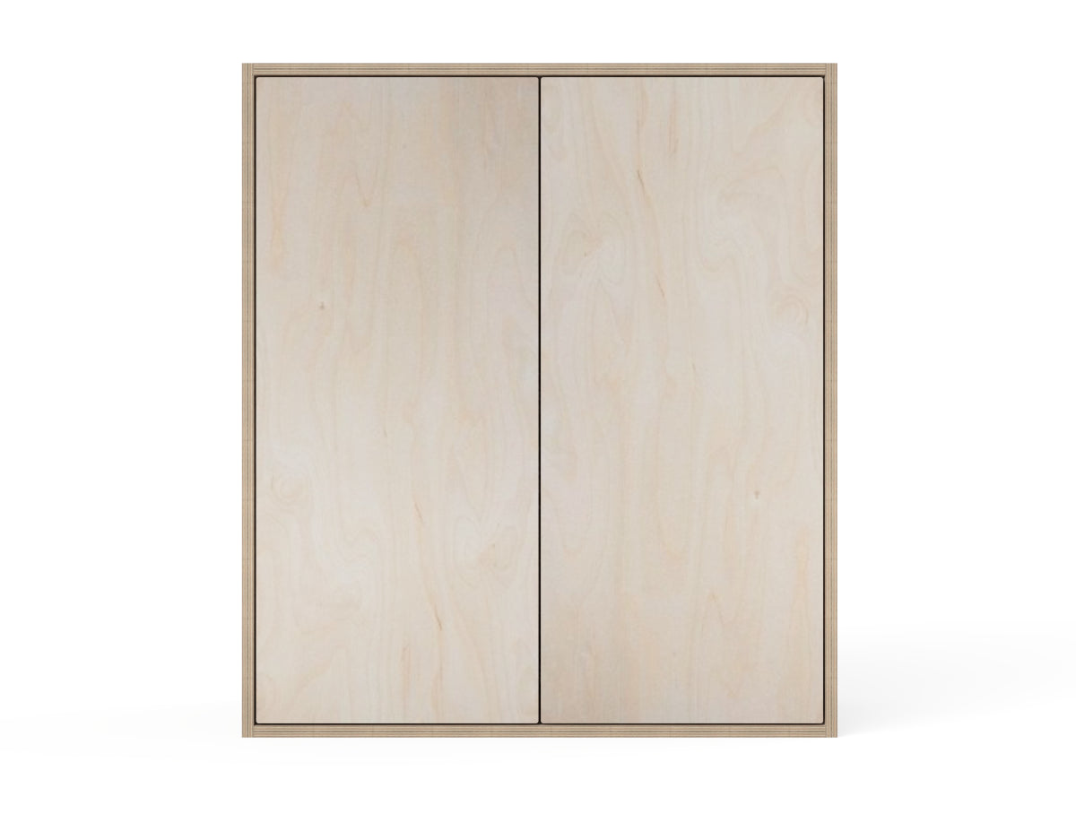 Kitchen Wall Cabinet - Simple (Inset Door Cabinets) DXF file rendered from angled view for CNC cutting