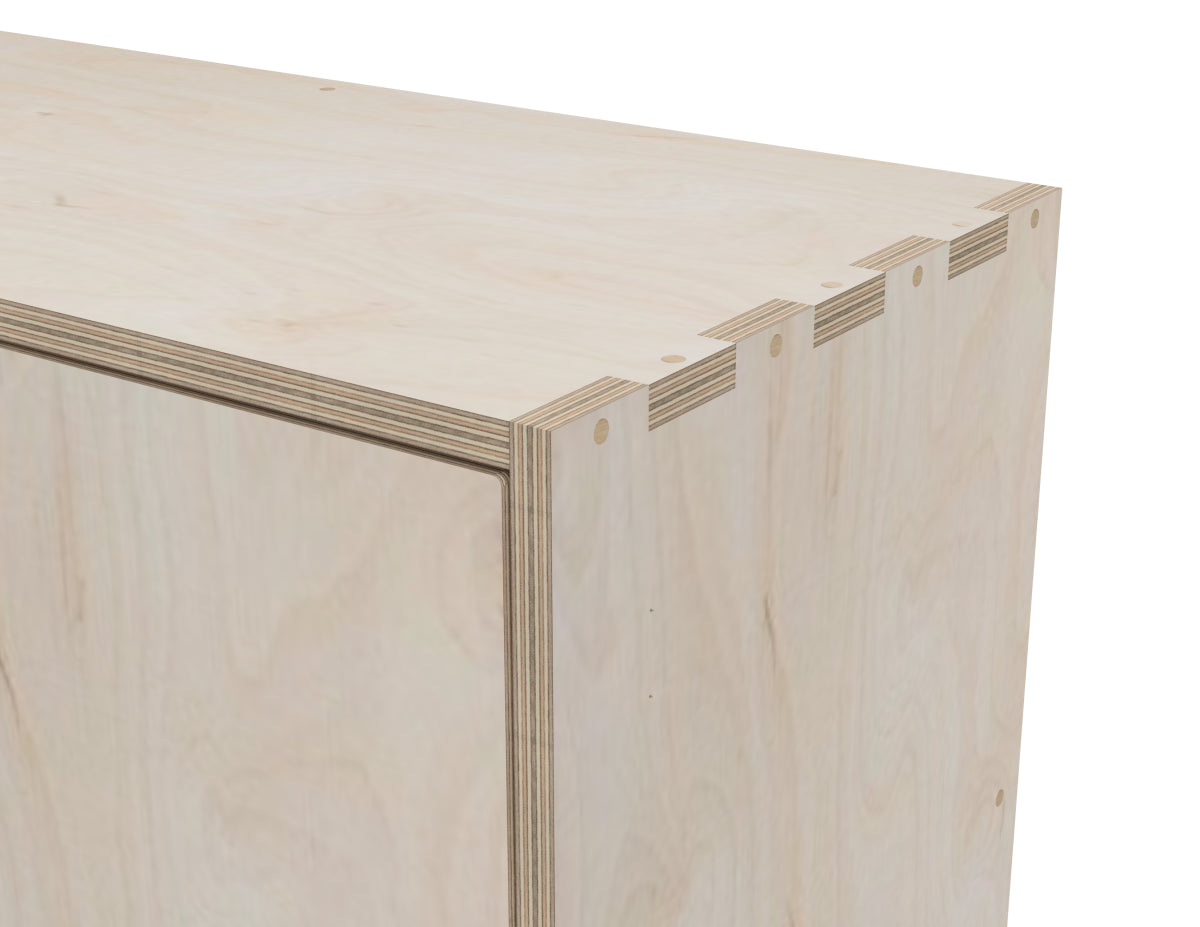Kitchen Wall Cabinet - Simple (Inset Door Cabinets) DXF file rendered from angled view for CNC cutting