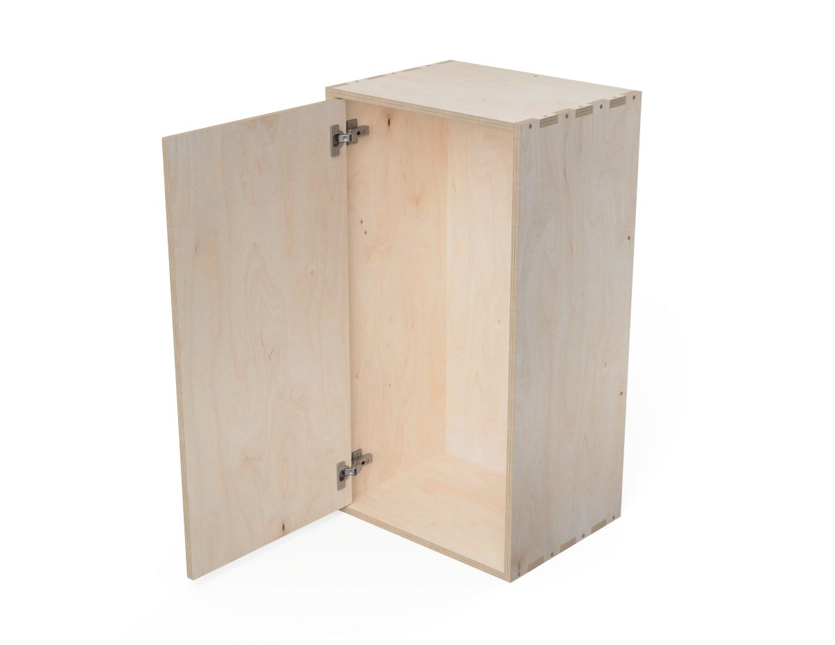 Detailed DXF drawing of kitchen wall cabinet - simple one door option (inset door cabinets) for CNC router