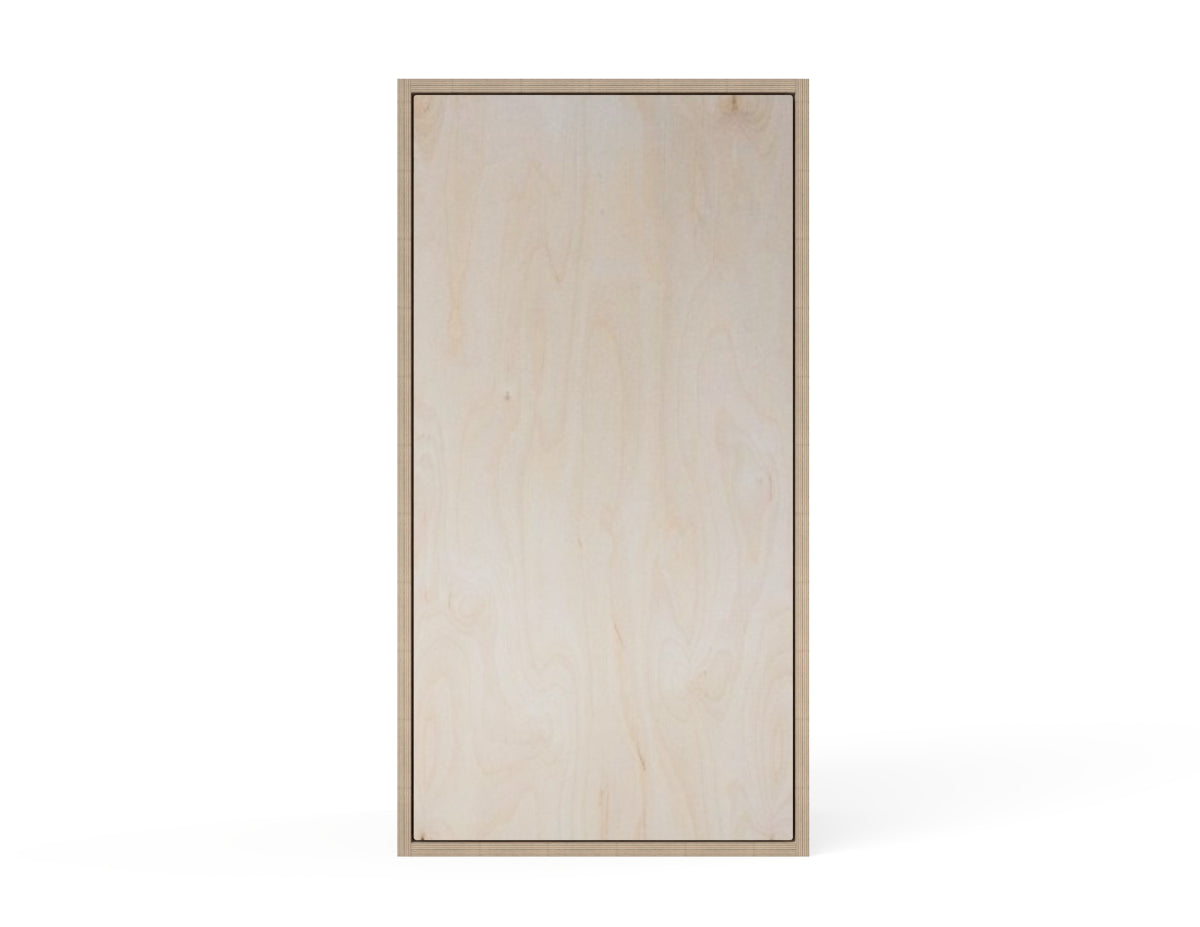 Kitchen Wall Cabinet - Simple One Door Option (Inset Door Cabinets) DXF file rendered from angled view for CNC cutting