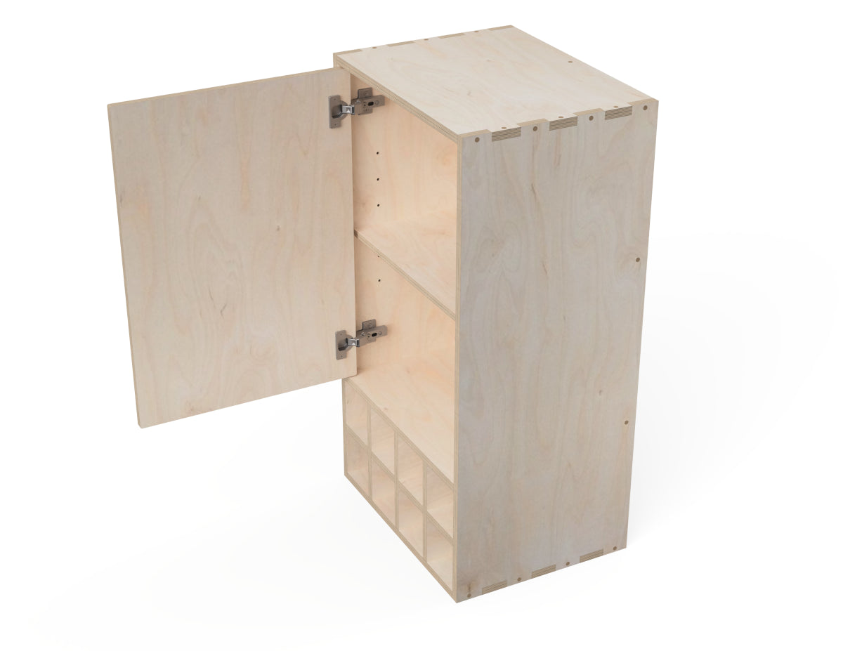 Detailed DXF drawing of kitchen wall cabinet - wine storage (inset door cabinets) for CNC router