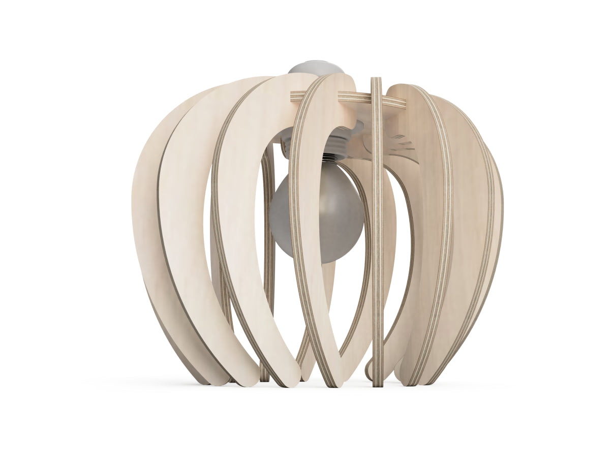 Lamp Shade "Rotation" CNC-ready design showing joints and assembly features