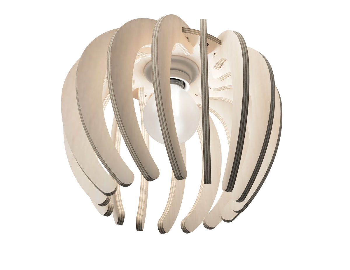 Lamp Shade "Rotation" CNC DXF file design overview