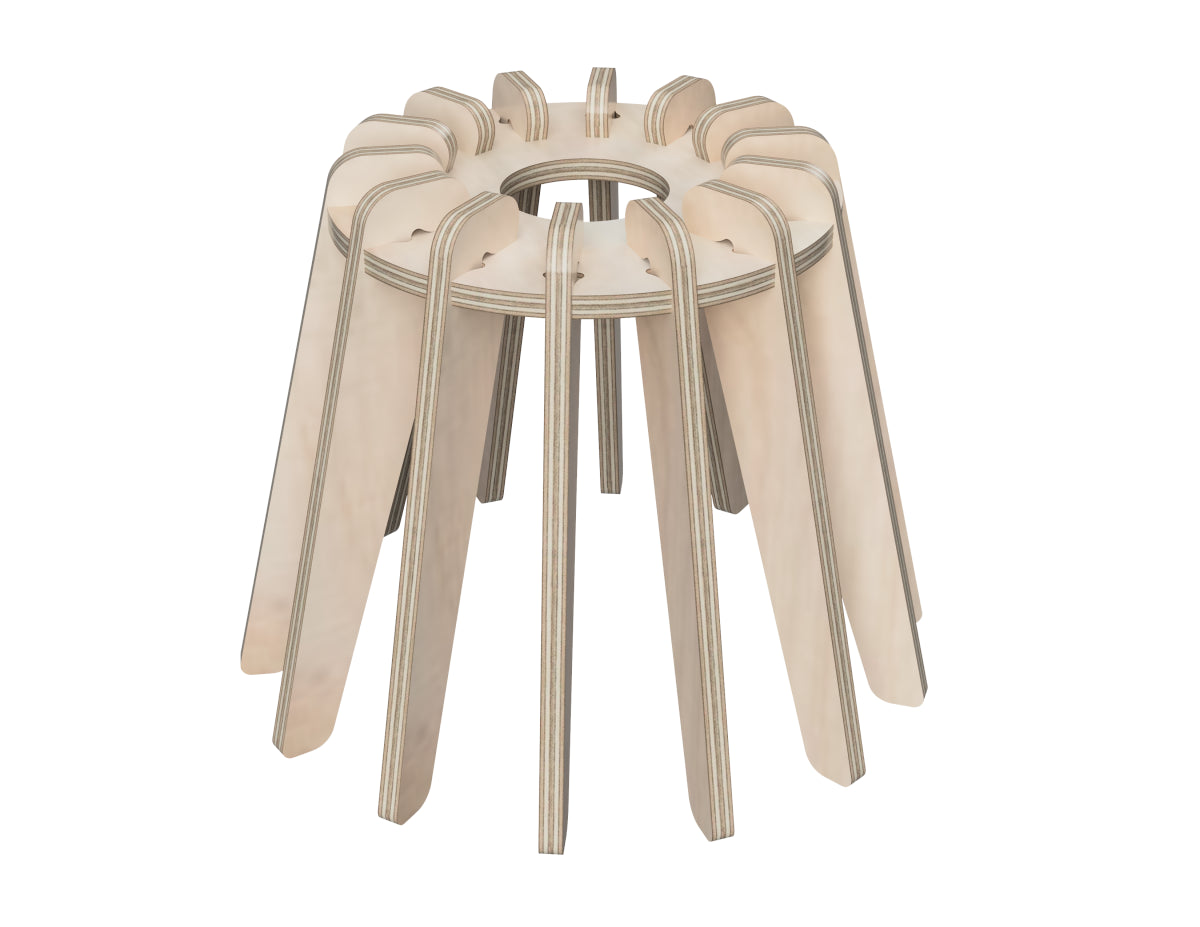 Lamp Shade "Traditional" Free CNC-ready design showing joints and assembly features