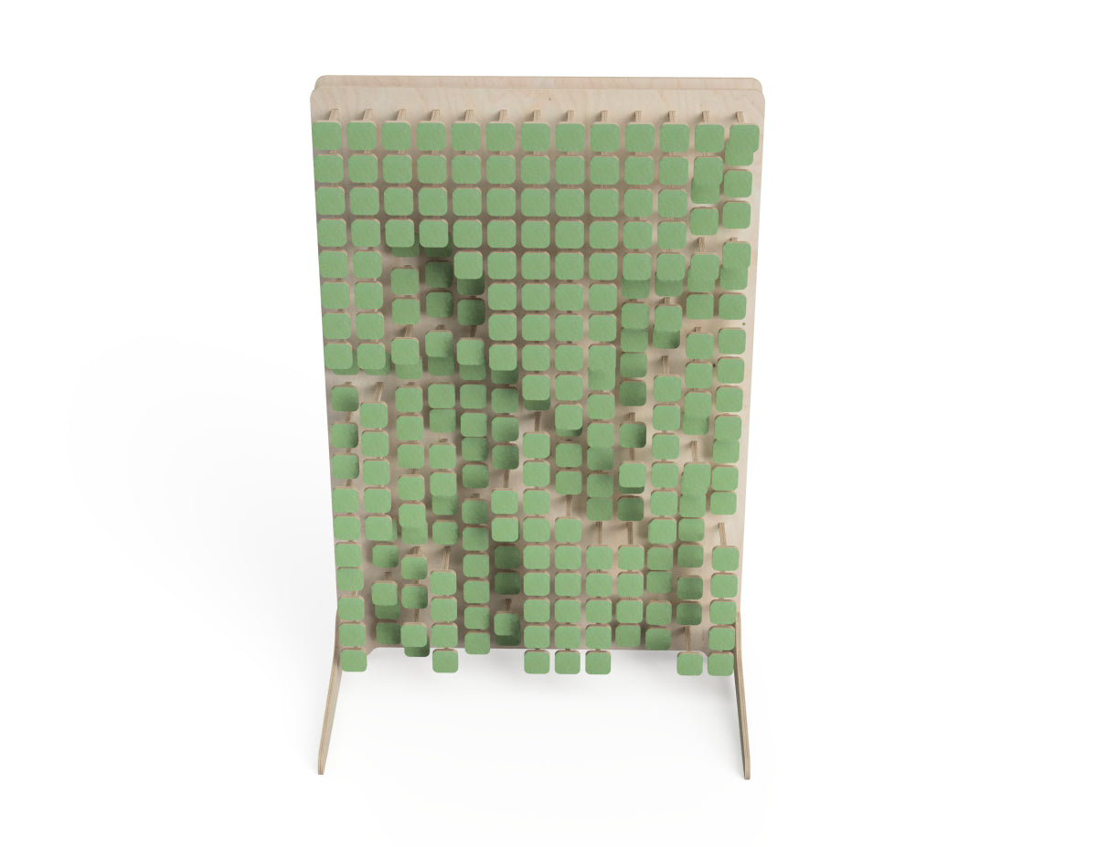Large Pin Art Wall DXF file rendered from angled view for CNC cutting