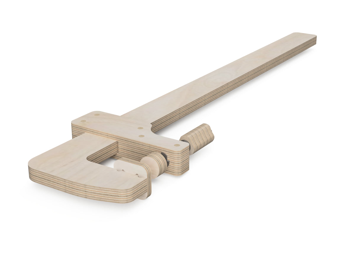 Detailed DXF drawing of large plywood clamps for CNC router