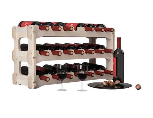 Stackable Wine Rack DXF file CNC DXF file design overview