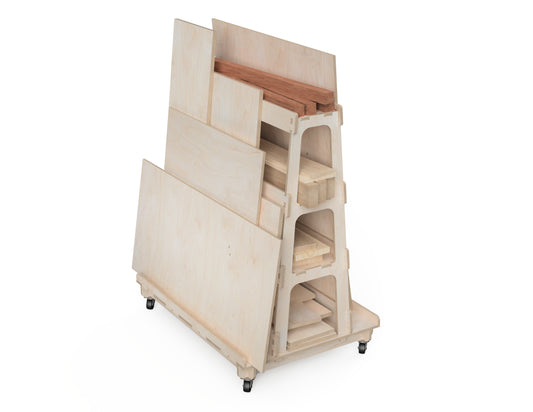 Material Storage Stand - Plywood Master DXF files CNC DXF file design overview
