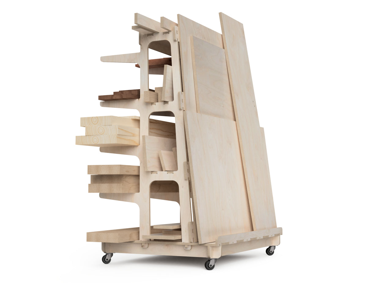 Material Storage Stand - Woodworker DXF files CNC DXF file design overview