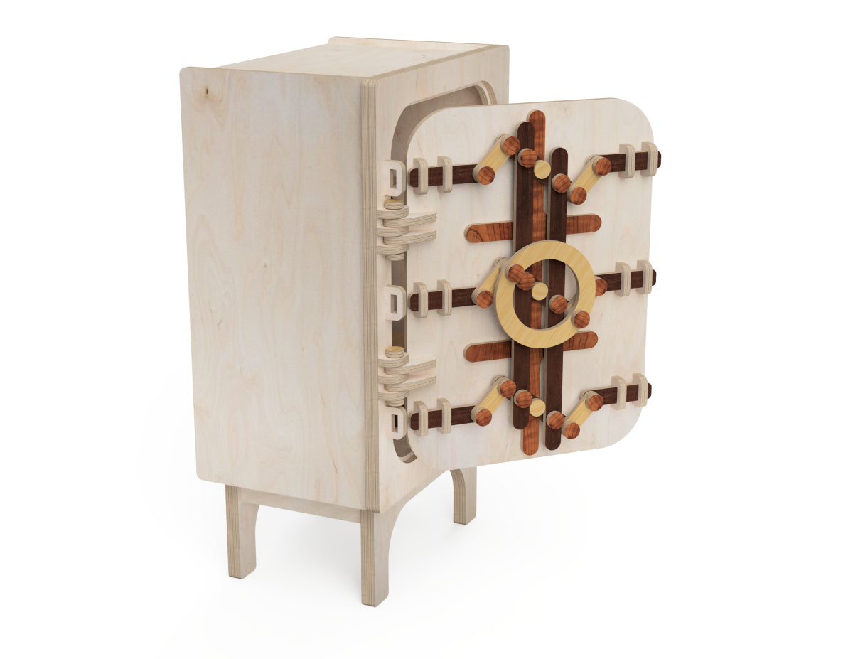 Bar Cabinet - Submarine CNC-ready design showing joints and assembly features