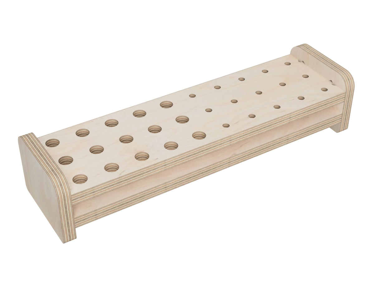 Detailed DXF drawing of medium router bit storage for CNC router