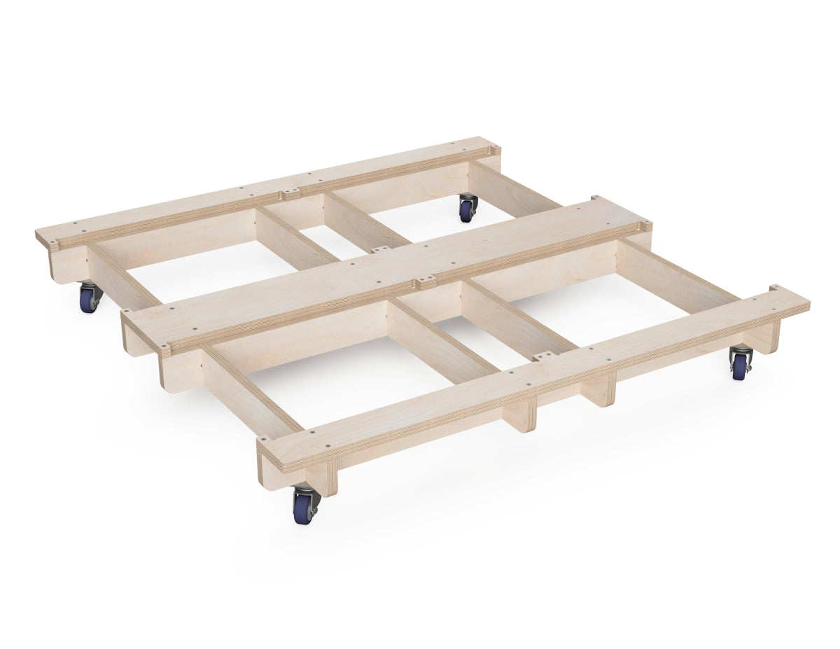 Mobile Modular Cabinet Base 2x2 Layout 1 DXF File | CNC Workbench Base ...
