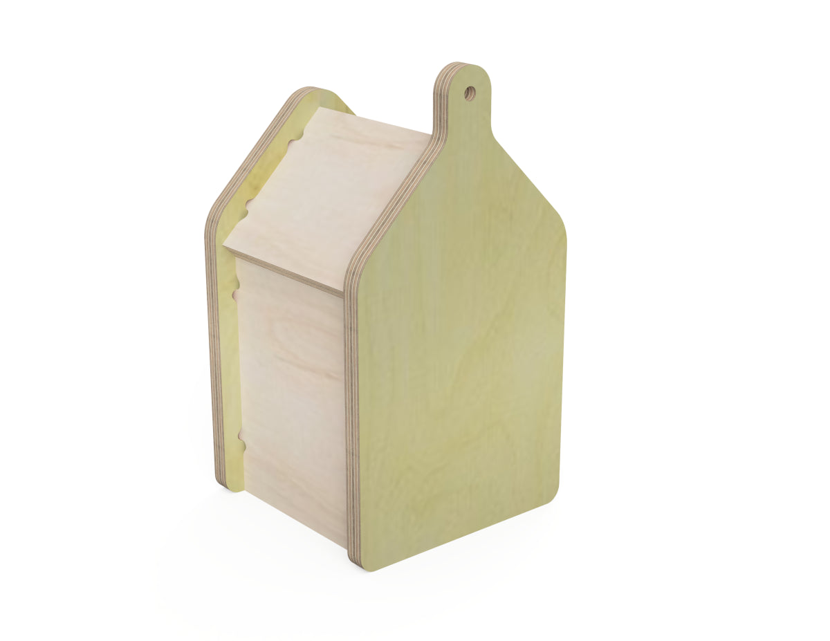 Detailed DXF drawing of modern bird house for CNC router