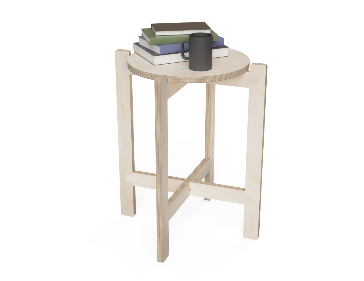 Modern Side Table CNC DXF file design overview