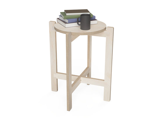 Modern Side Table CNC DXF file design overview