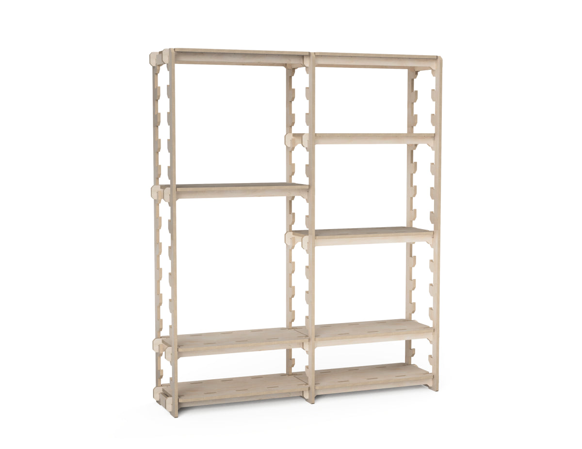 Rendered view of storage shelf dxf file layout from DXF file