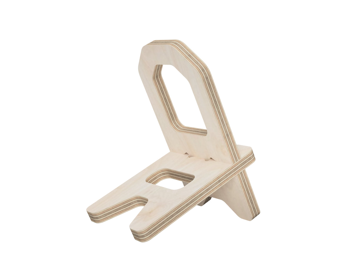 Phone Stand Free DXF file CNC-ready design showing joints and assembly features